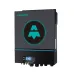 Multi-angle view of Marsriva MR-SPF12K-LP1-TL20E 12kW Solar Inverter with circular LCD display, buttons, and bottom ports.