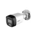 Angled front view of Dahua HAC-HFW1200RLP-IL-T 2MP Dual Light HDCVI Audio Bullet Camera highlighting lens housing and LED panel design