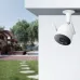 Outdoor ceiling-mounted view of IMILAB EC3 Lite WiFi Camera showing coverage of lawn, pergola, and pool area.