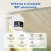 Corner-mounted IMILAB EC6 Panorama WiFi Camera offers 180° rotatable panorama with smart deterrence and app control.