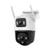 Imou Cruiser Dual Lens 6MP 2K Outdoor WiFi Camera angled view highlighting antennas and dual camera setup
