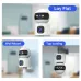 Graphic view of Lenovo XW1-U WiFi Camera installation options including lay flat, wall mount, and ceiling top loading.
