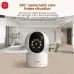 Front angled view of the XO CR01 Humanoid Tracking Portable WiFi Camera highlighting its panoramic monitoring design