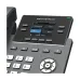 Close-up of Grandstream GRP2612 IP Phone display showing call numbers with navigation keys and function buttons below.
