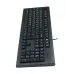 Angled top view of A4TECH KRS-82BD keyboard showing full QWERTY layout, numeric keypad, and wired connection cable.