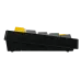 Side profile of the black AJAZZ AK650 keyboard, showing the stepped keycap profile and bottom case design.