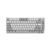 Angled shot of Ajazz AK820 Mechanical Keyboard with white casing, full function row, and minimalist design.