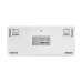 Bottom view of the AULA F75 Hot Swappable Wired Mechanical Gaming Keyboard showing rubber feet and label details.