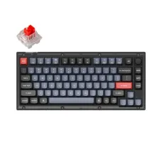 Keychron V1 QMK Frosted Black Fully Assembled Knob RGB Hot-swappable Red Switch Custom Mechanical Keyboard