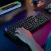 Logitech G316 X 98 Mechanical Keyboard shown in use on a gaming desk with vibrant RGB lighting.