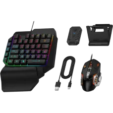 M1 Pro Plus 5 in 1 Keyboard Mouse Combo For Mobile Gaming