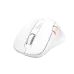 Top view of the Meetion BTM032R Tri Mode Wireless Mouse in white showing scroll wheel, buttons, and smooth surface.