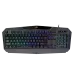 Full top view of the Meetion MT-C510 Wired Keyboard Mouse Combo keyboard displaying RGB backlit keys and full layout design.