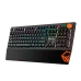 Top view of the Meetion MT-MK500 Wired Mechanical Gaming Keyboard showing full layout with RGB backlit keys and control knob.