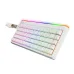 Meetion Vibekey B68 Wireless Membrane Gaming Keyboard close-up abstract line pattern keycaps RGB glow USB cable