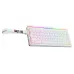 Meetion Vibekey B68 Wireless Membrane Gaming Keyboard top view cracked pattern keycaps RGB backlight wrist strap
