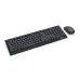 Top-angle view of the Redragon BS-8343 Wireless Keyboard Mouse Combo with Bangla showing its slim black keyboard and mouse.