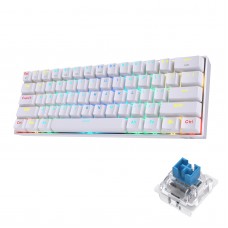 Redragon K530 Draconic 60% Compact RGB Wireless Mechanical Blue Switch Gaming Keyboard White