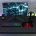 Redragon S107P-BA 4-in-1 Gaming Combo shown on a vibrant gaming desk setup with RGB lighting and accessories in view