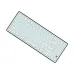 Top-down angled view of the white Royal Kludge RK X87 compact mechanical keyboard with glowing white key backlighting.