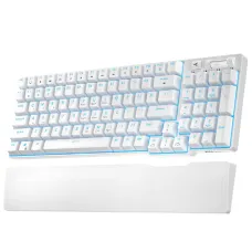 Royal Kludge RK96 RGB Hot-Swappable Tri-Mode Brown Switch Wireless Mechanical Keyboard White