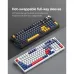 Top view of two T-WOLF T78 Keyboards with RGB lighting, colorful keycaps, and hot-swappable switch design.