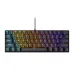 Zifriend BD61 Rainbow Backlit Swappable Mechanical Keyboard in black displaying its multicolor lighting effects.