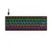Top view of Zifriend H61K 60% Wired RGB Mechanical Keyboard with RGB-lit keys in green, gray, and red, highlighting compact layout.