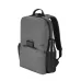 Front view of Asus AP1602 16 inch Laptop Backpack in gray with ASUS logo, front pocket, and side water bottle holder.