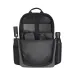 Interior view of Asus AP1602 16 inch Laptop Backpack showing laptop compartment, hard drive, mouse, and side pockets.