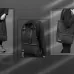 Lifestyle view of Asus Vivobook 3-in-1 AX4600 Laptop Bag worn by person, highlighting modern rectangular design and label detail.