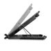 Side profile of BlackCat BC16 Laptop Cooler highlighting adjustable incline and textured base for ergonomic support.