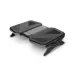 Angled front view of the elevated Thermaltake Massive Air Notebook Stand.