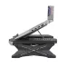 Side profile view of the Thermaltake Massive Air Notebook Stand holding an inclined laptop.