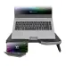 Front view of the Thermaltake Massive Air Notebook Stand supporting a laptop and phone holder.