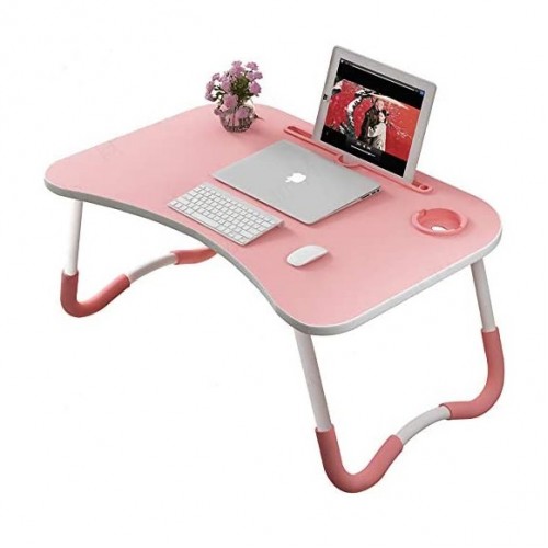 Alluminium Foldable Laptop Table with Cup Holder & IPad Slot