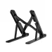 Front view of the WiWU ZM-902 Foldable Laptop Stand showcasing its sturdy, adjustable X-frame design for optimal laptop elevation.