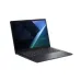 ASUS ExpertBook laptop with dark chassis, open display showing branding, sleek design for professional use.