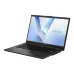 ASUS Vivobook Go 14 E1404TA laptop open with vivid screen, slim keyboard layout, and modern geometric display.