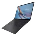 Front view of ASUS ExpertBook B9 Ultra B9406CAA Laptop with thin bezel display showing abstract blue and orange design.