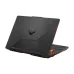 Rear-side view of ASUS TUF Gaming A15 FA506NCG Laptop showing angular lid design, logo, and large exhaust vents.