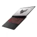 Angled view of ASUS TUF Gaming A16 FA608UM Laptop partially open showing illuminated red keyboard and TUF logo.