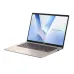 ASUS VivoBook 14 A1407AA laptop open with vivid display, thin bezel design, and sleek black keyboard.