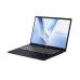 ASUS VivoBook 14 M1407KA laptop open with vivid gradient display, slim bezels, and sleek dark chassis.