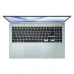 Top view of ASUS Vivobook Go 15 E1504TA laptop showing full keyboard, numeric keypad, and fingerprint sensor.