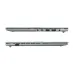Right and left side views of ASUS Vivobook Go 15 E1504TA laptop highlighting multiple ports and slim profile.