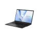 ASUS Vivobook Go 15 E1504TA laptop open with vivid screen, slim keyboard layout, and modern geometric display.