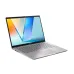 ASUS VivoBook S14 S3407VA laptop open with colorful screen, slim bezels, and modern metallic gray design.