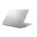 Partially open ASUS VivoBook S14 S3407VA laptop with visible ports and minimalist branding on matte lid.