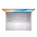 Above view of ASUS Vivobook S16 S3607CA OLED Laptop keyboard with numeric keypad and colorful gradient screen.